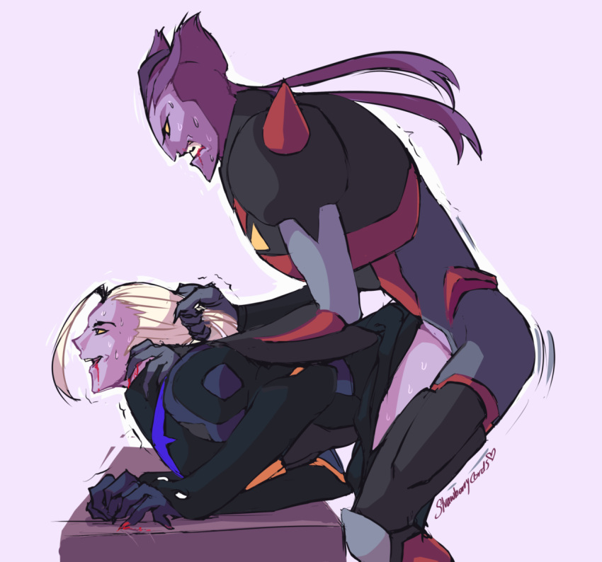 2boys anal ass blood lotor_(voltron) male_focus multiple_boys naughty_face penetration purple_skin raht sex silver_hair smile tagme thrusting voltron voltron:_legendary_defender yaoi