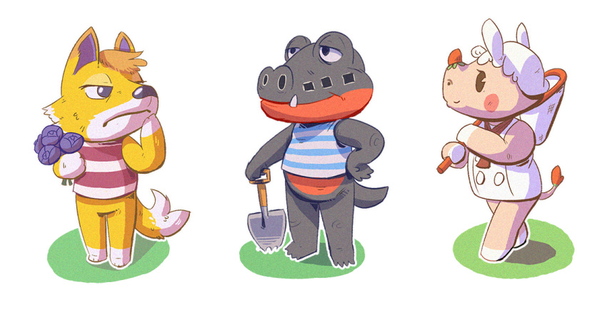 2015 3_toes 4_toes alpha_channel animal_crossing anthro biped black_eyes black_markings black_nose blue_clothing blue_topwear blush bottomless butterfly_net cake canine cheek_tuft chief_(animal_crossing) clothed clothing countershade_face countershade_torso countershading cravat crocodile crocodilian del_(animal_crossing) digital_drawing_(artwork) digital_media_(artwork) dipstick_ears dipstick_tail dot_eyes dress fangs featureless_crotch featureless_feet female flat_chested flower food food_creature forked_tail front_view frown fruit full-length_portrait fur gloves_(marking) grey_eyes grey_skin grey_tail group hair half-closed_eyes hand_on_hip head_tuft holding_flower holding_object hooves horn junga jungabeast looking_away male mammal markings merengue_(animal_crossing) multicolored_fur multicolored_skin multicolored_tail nintendo outline pink_skin pink_tail plant portrait red_clothing red_countershading red_skin red_topwear reptile rhinoceros rose_(flower) scalie shadow shirt short_hair shovel simple_background smile snout socks_(marking) standing strawberry tail_tuft toes toony transparent_background tuft two_tone_fur two_tone_skin two_tone_tail video_games walking white_clothing white_countershading white_fur white_hair white_hooves white_tail white_topwear wolf yellow_fur yellow_tail