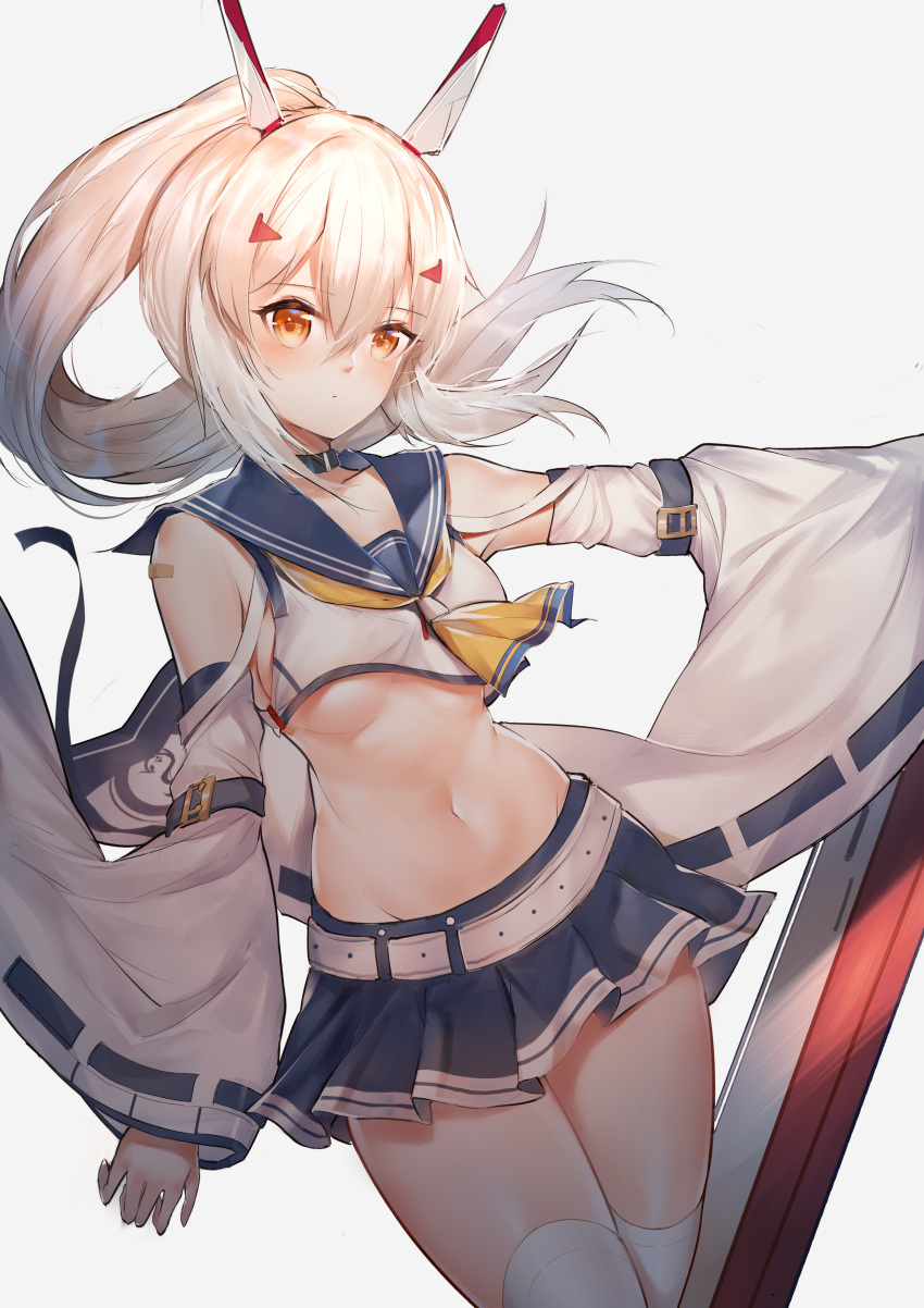 ayanami_(azur_lane) azur_lane horz thighhighs underboob