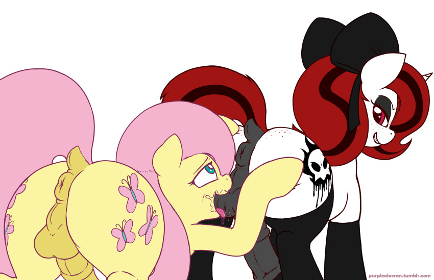 anus backsack ball_lick balls bow butt butt_freckles cutie_mark dickgirl dickgirl/dickgirl equine fluttershy_(mlp) freckles friendship_is_magic horn horse intersex intersex/intersex licking lilith_(zajice) looking_at_eachother looking_back mammal my_little_pony oral pegasus penis pony puffy_anus purplealacran rear_view saliva sex smile succubus tongue tongue_out unicorn wings