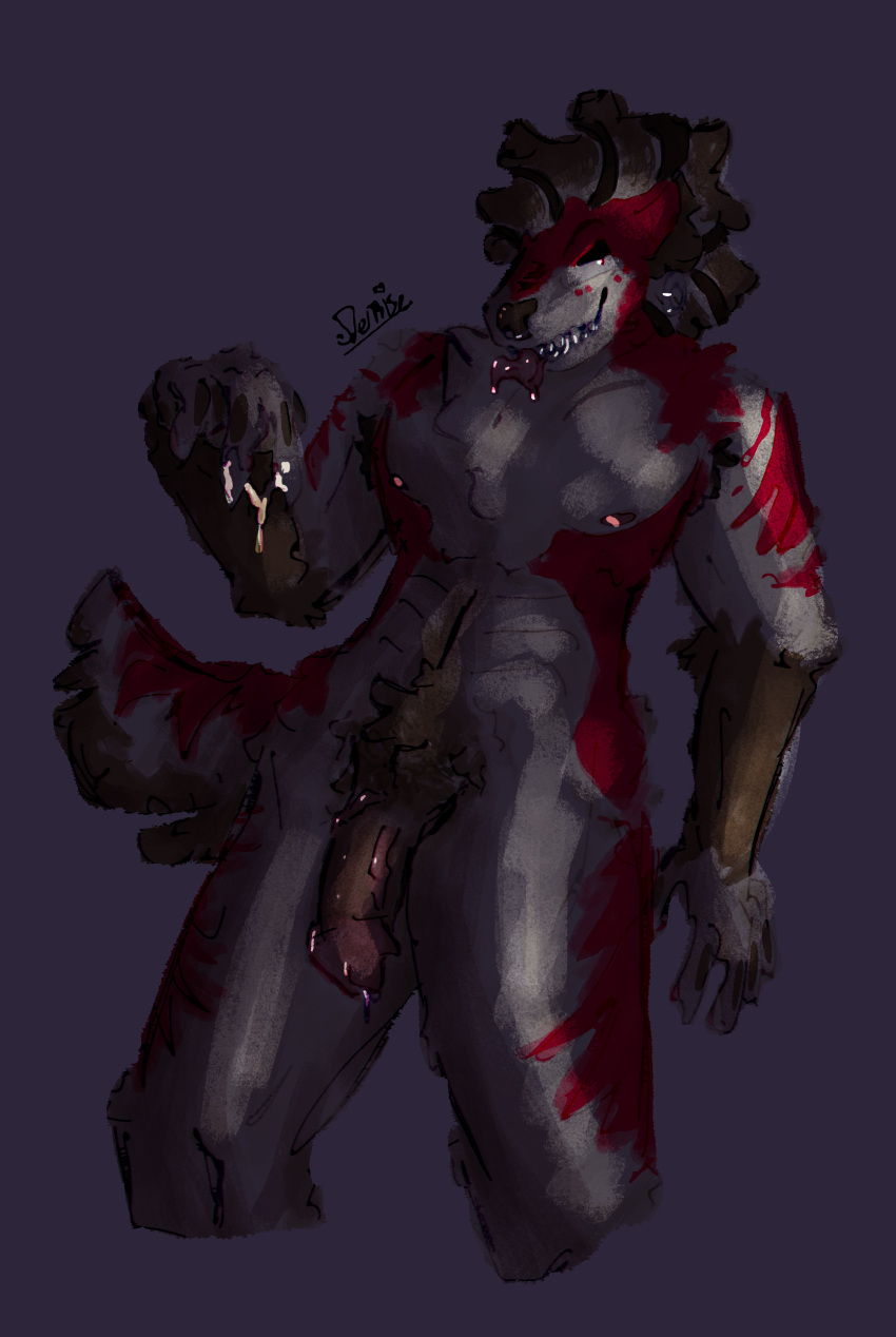 absurd_res animal_humanoid anthro bodily_fluids canid canine canis claws cum desolatedemise digital_drawing_(artwork) digital_media_(artwork) domestic_dog erection fluffy fluffy_tail fur generation_7_pokemon genital_fluids genitals hair hi_res humanoid humanoid_genitalia leg_markings looking_at_viewer lycanroc male mammal mammal_humanoid markings midnight_lycanroc multicolored_body nintendo nipples nude penile penis pokemon pokemon_(species) red_body red_fur shaded signature simple_background smile solo tail teeth tongue tuft vaginal_fluids were werecanid werecanine werewolf white_body white_fur wolf