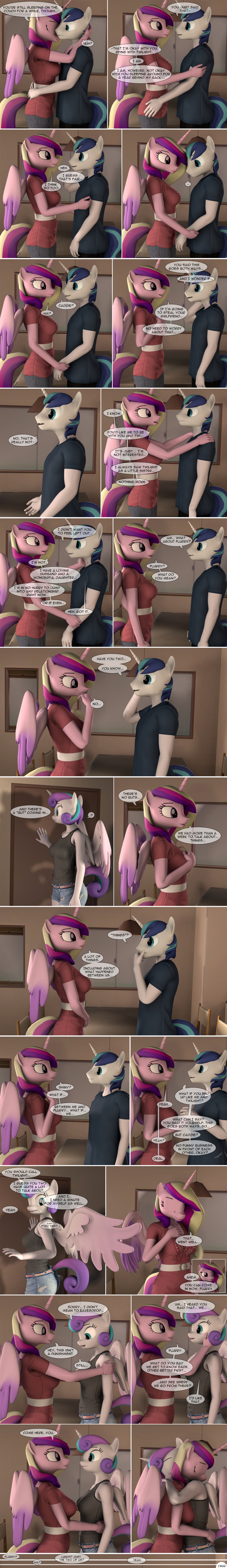 3d_(artwork) absurd_res clothing comic daughter_(lore) dialogue digital_media_(artwork) equid equine female female/female flurry_heart_(mlp) friendship_is_magic hasbro hi_res horn incest_(lore) kissing long_image mammal mother_(lore) mother_and_child_(lore) mother_and_daughter_(lore) my_little_pony mythological_creature mythological_equine mythology parent_(lore) parent_and_child_(lore) parent_and_daughter_(lore) princess_cadance_(mlp) reconciliation shining_armor_(mlp) spud-arts tall_image winged_unicorn wings