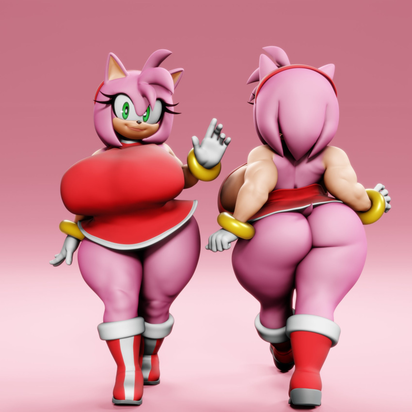 3d_(artwork) amy_rose anthro big_breasts big_butt boots breasts butt clothing digital_media_(artwork) eulipotyphlan female footwear green_eyes hedgehog hi_res humanoid mammal muscular muscular_anthro muscular_female sega solo sonic_the_hedgehog sonic_the_hedgehog_(series) thick_thighs vulkyasha