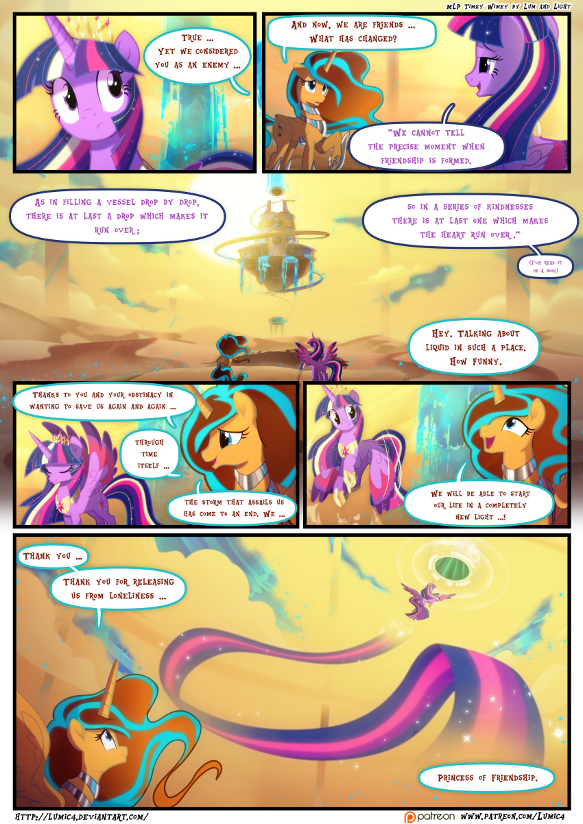 2018 comic dialogue english_text equine female friendship_is_magic glowing horn light262 mammal my_little_pony portal princess_tempora text twilight_sparkle_(mlp) winged_unicorn wings