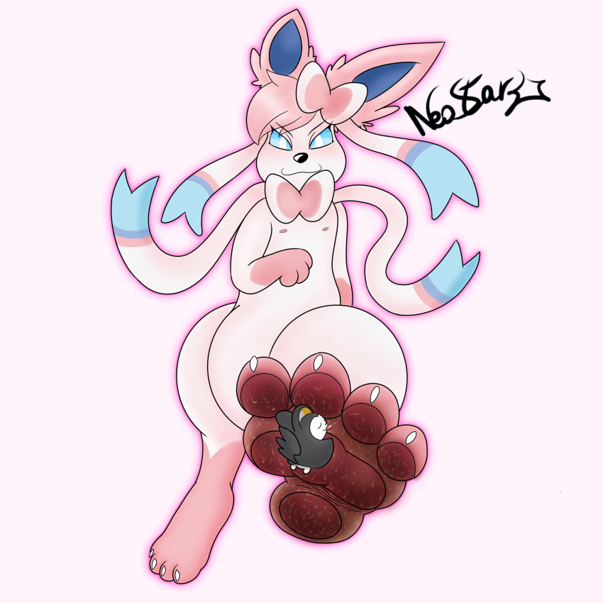 domination duo eeveelution emolga feet feline female foot_fetish licking male male/female mammal mischievous nintendo paws pok&eacute;mon pok&eacute;mon_(species) smelling smelly sweat_foot sylveon toes tongue tongue_out video_games xneostarx