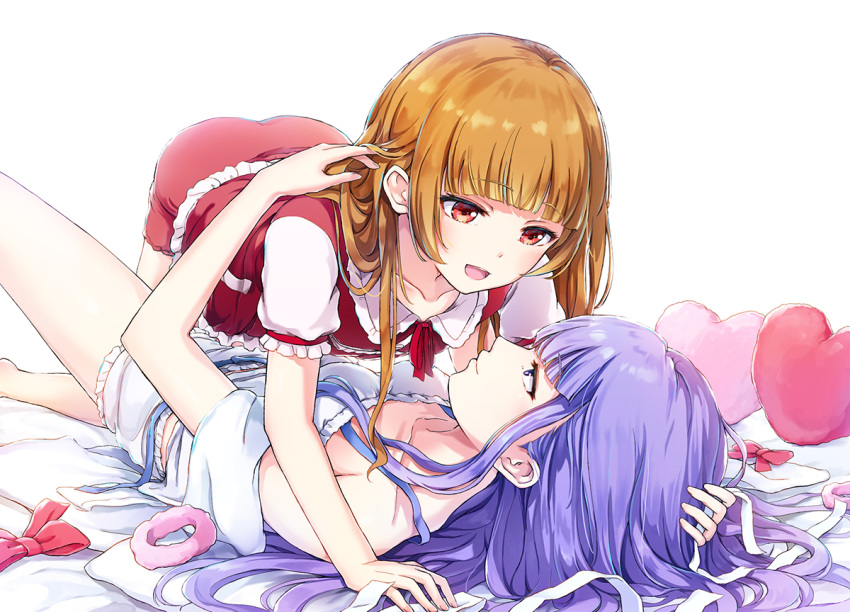 2girls aisaki_emiru lulu_(precure) precure tagme_(artist)