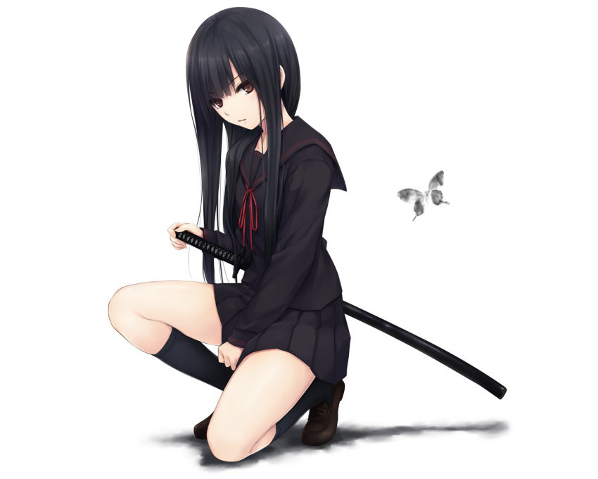 black dark deletethistag girl sword