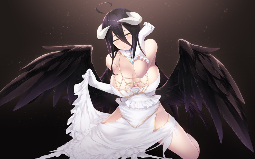 albedo cait dress horns overlord wallpaper wings