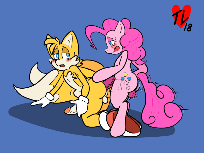 anthro balls big_butt big_penis blush butt canine crossgender crossover duo equine erection fox friendship_is_magic hi_res horse humanoid_penis interspecies male male/male male_penetrating mammal miles_prower my_little_pony penis pinkie_pie_(mlp) pony sex sonic_(series) taillove_(artist) tongue tongue_out vein veiny_penis