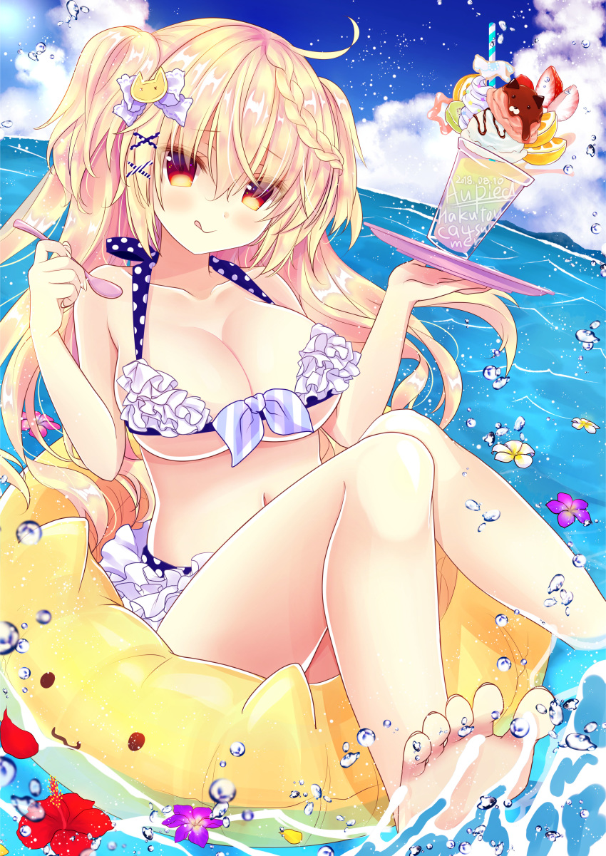 bikini cleavage feet hakutou swimsuits underboob wet