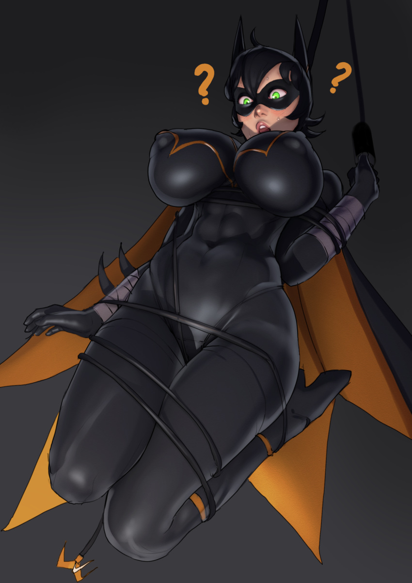 black_bodysuit bodysuit breasts cable cape curvy dc_comics huge_breasts john_doe latex muscle muscular_female skin_tight tail thick_thighs thighs wide_hips