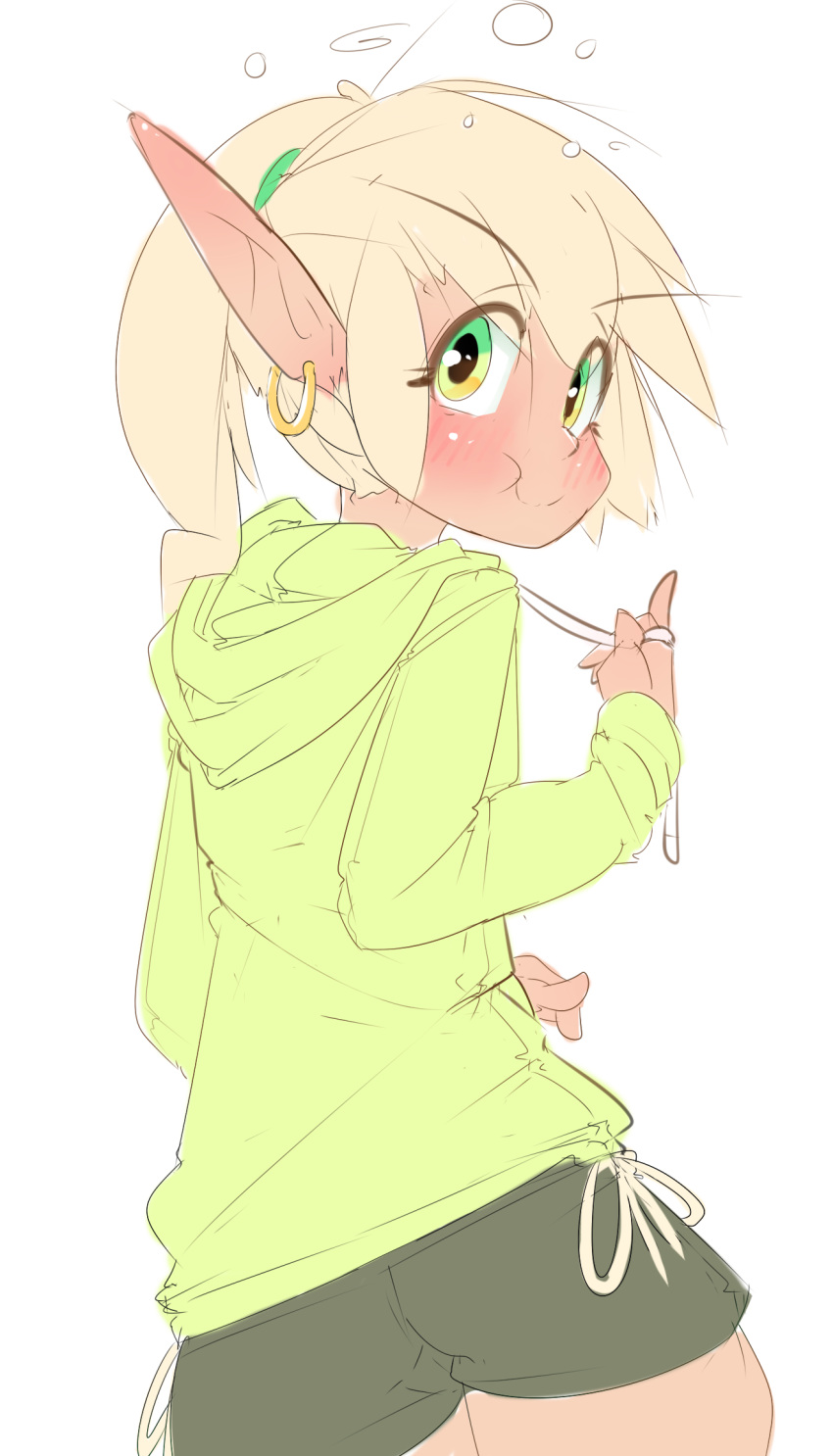 &lt;3 blood_elf blush clothed clothing elf fan_character female hi_res hoodie hoodie_(artist) humanoid max_(hoodie) not_furry simple_background slo smile sweater video_games warcraft white_background