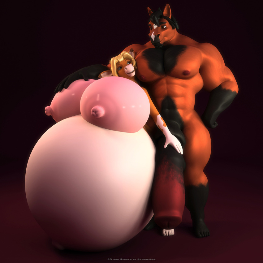 3d_(artwork) abdominal_bulge annabelle_cow anthroanim belly big_belly big_breasts bovine breasts cum cum_inflation digital_media_(artwork) equine female huge_breasts hyper hyper_belly hyper_penis inflation male mammal penis sebastian_horse