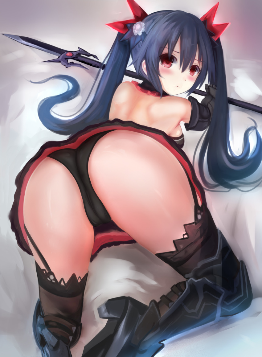 armor ass cameltoe choujigen_game_neptune dress noire pantsu possible_duplicate suterisu thighhighs weapon