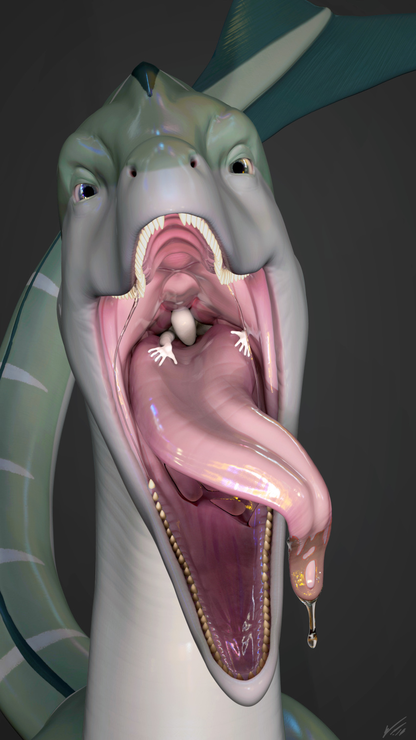 2018 3d_(artwork) ambiguous_gender aquatic_dragon cetacean digital_media_(artwork) dolphin dragon duo feral fish gaping_mouth ghaaro hi_res hybrid looking_at_viewer male mammal marine mouth_shot saliva simple_background tagme teeth tongue vore whiteperson