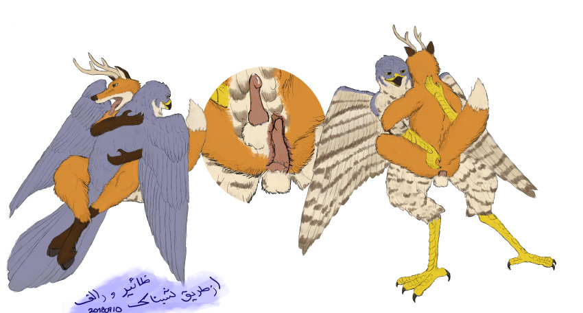 2018 alpha_channel anal anthro antlers avian balls beak bird butt canine close duo embrace falcon feathers fox fur gloves_(marking) hooves horn hybrid invalid_tag looking_pleasured male male/male mammal markings nude open_mouth penis peregrine_falcon pleasured precum sex shabnack_(artist) simple_background smile socks_(marking) talons tongue tongue_out transparent_background wings