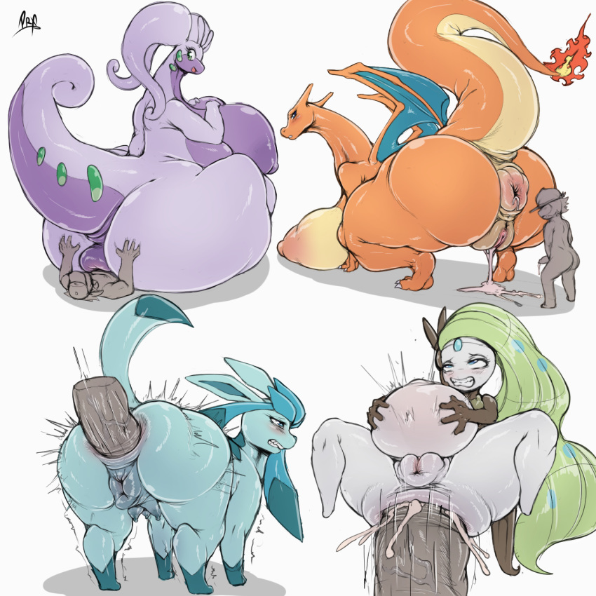 anal anal_penetration anthro anus belly bestiality big_breasts big_butt breasts butt butt_crush charizard cum cum_from_pussy cum_in_ass cum_inflation cum_inside cum_leaking dragon dryadex eeveelution female feral glaceon goodra hi_res huge_breasts human human_on_feral inflation interspecies larger_female legendary_pok&eacute;mon male_on_feral mammal meloetta nintendo penetration penis pok&eacute;mon pok&eacute;mon_(species) pok&eacute;philia pussy simple_background size_difference slightly_chubby video_games voluptuous white_background