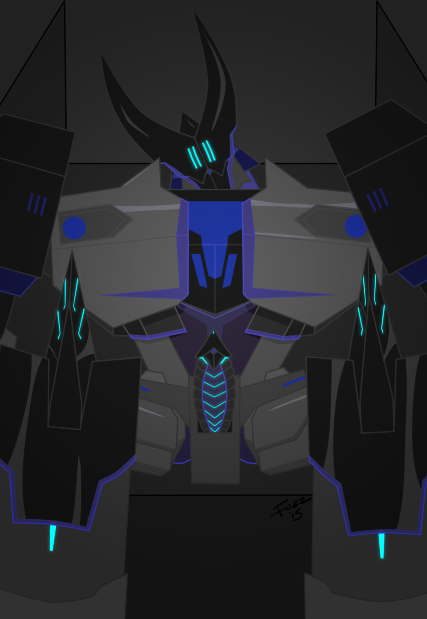 2015 alien armor clangbanger cybertronian decepticon digital_media_(artwork) erection helmet horn humanoid humanoid_penis living_machine looking_at_viewer machine male megatronus not_furry penis robot simple_background sitting solo transformers transformers_rid2015 unusual_penis