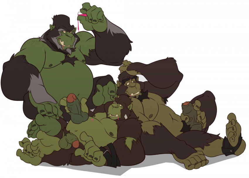 ape brothers father father_and_son gorilla humanoid incest kuma littlewolf112 male male/male mammal muscular orc parent penis potion primate sibling son story story_in_description transformation