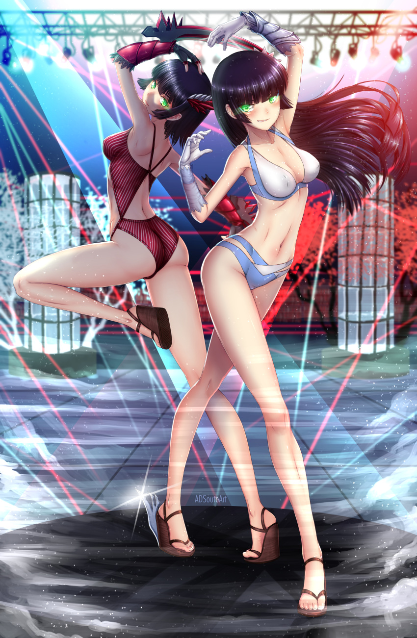 adsouto bikini heels melanie_malachite miltiades_malachite rwby swimsuits