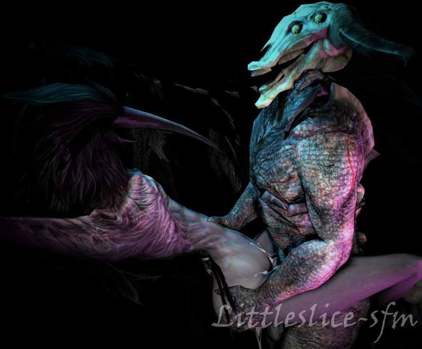 3d_(artwork) avian capra_demon cum cum_in_pussy cum_inside dark_souls demon digital_media_(artwork) female flat_chested fromsoftware littleslice-sfm male ornifex penetration pussy_juice source_filmmaker submissive vaginal video_games