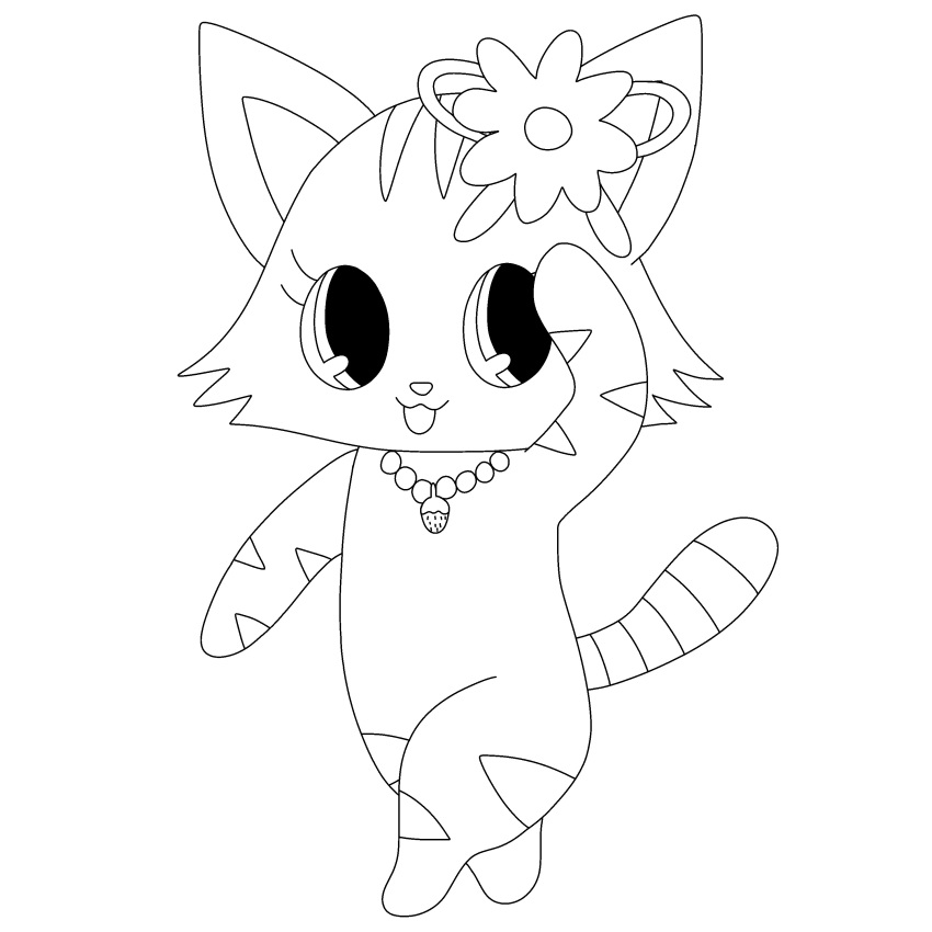 cat digitober feline female jewelpet mammal sango_(jewelpet) solo tabby_cat