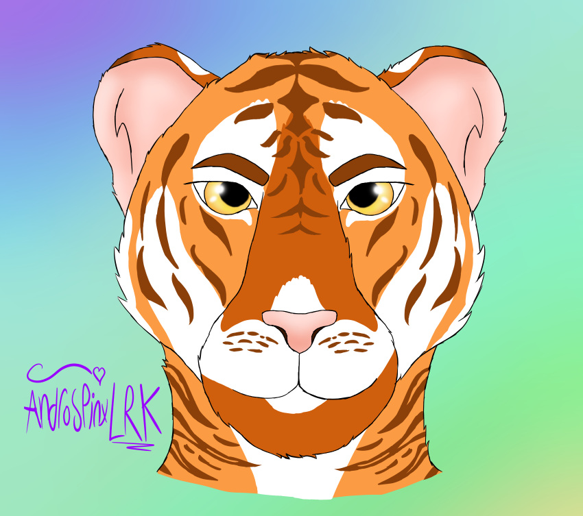 androspinxlrk feline golden_tiger mammal profile safe tiger