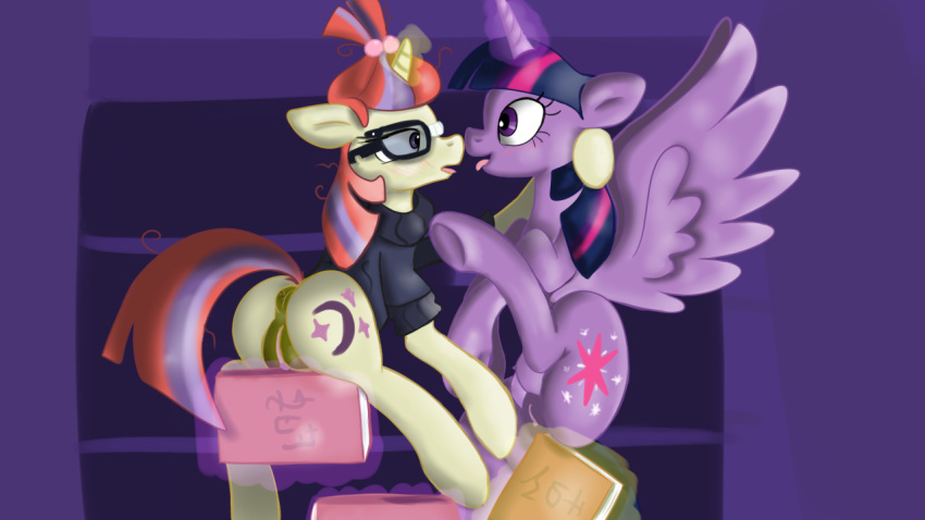 blush book female female/female flying friendship_is_magic jbond levitation library magic moondancer_(mlp) my_little_pony pussy twilight_sparkle_(mlp)