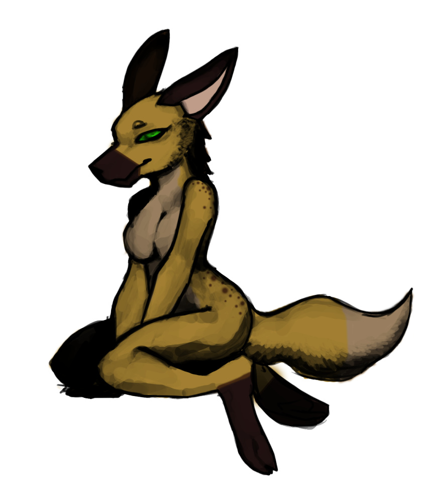 alpha_channel breasts featureless_breasts female fur green_eyes kneeling nude shepettanpride simple_background spiral_knighs transparent_background video_games wolver yellow_fur