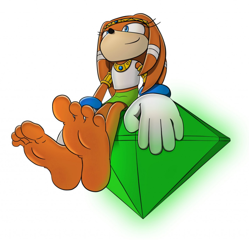 2017 4_toes anthro barefoot blue_eyes echidna feetymcfoot female foot_focus mammal master_emerald mobians monotreme soles solo sonic_(series) tikal_the_echidna toes video_games