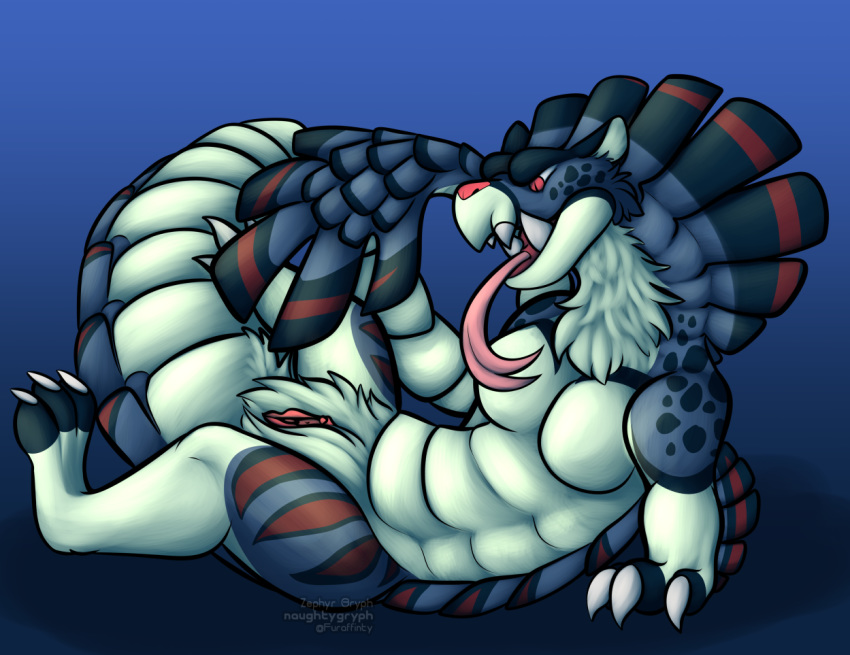 2018 angry anthro breasts capcom claws digital_drawing_(artwork) digital_media_(artwork) dragon fangs feline female forked_tongue fur hi_res mammal monster monster_hunter monster_hunter_world najarala naughtygryph nude open_mouth pussy reptile sabertooth_(disambiguation) scales scalie simple_background snake snake_wyvern solo species_transformation tongue tongue_out transformation video_games wyvern