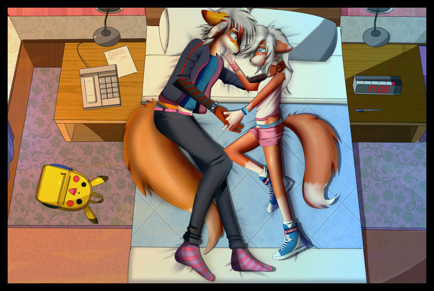 age_difference bed canids canine cesar23 child clothing emo fan_character female fox goth hotel invalid_tag loli love male mammal red_fox seb shorts size_difference story teenager vulpines young