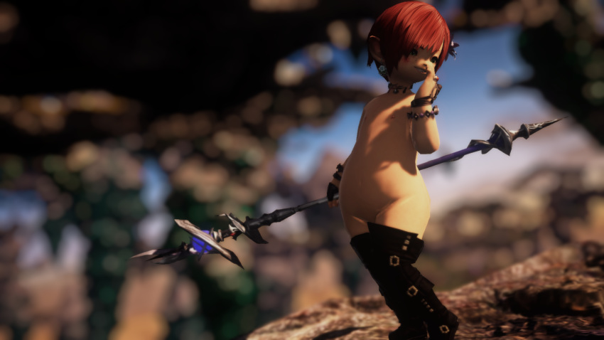 black_mage ffxiv lalafell nude thigh_high_boots