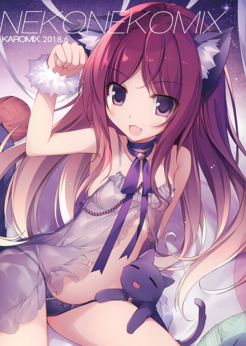 animal_ears karomix karory neko pantsu see_through tail