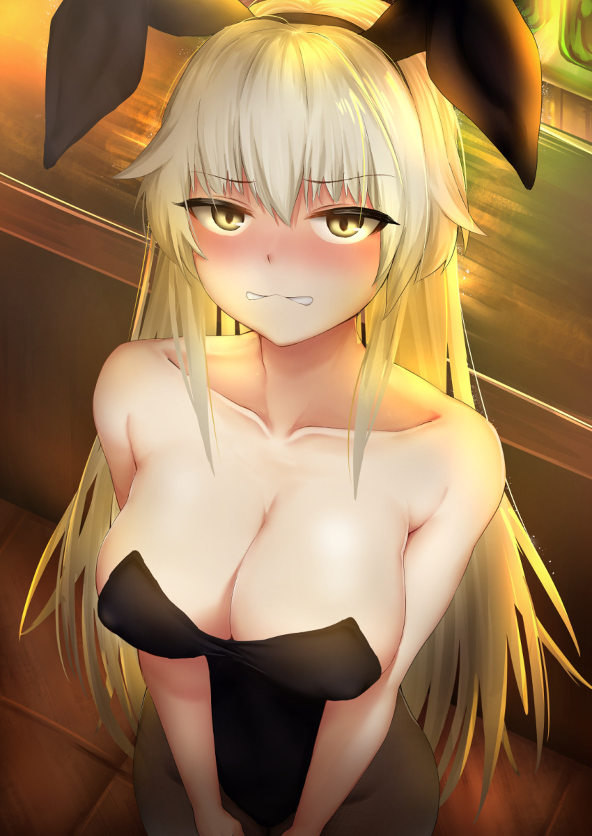 animal_ears bunny_ears bunny_girl cleavage fate/grand_order jeanne_d'arc jeanne_d'arc_(alter)_(fate) pantyhose tagme