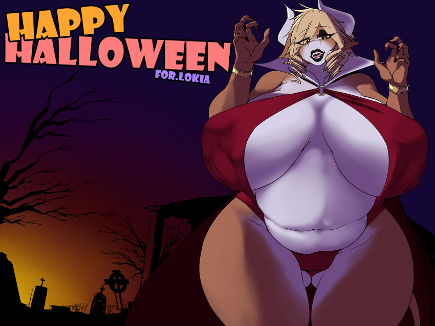 animal_humanoid anthro big_breasts big_butt bovine breasts butt cattle clothed clothing cow_humanoid daisy_(disambiguation) daisy_(furel) digital_media_(artwork) female hair halloween holidays horn huge_breasts humanoid mammal opqhlak