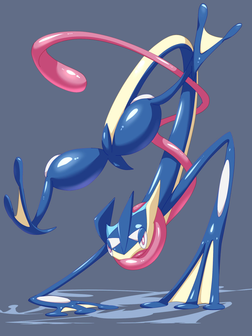 2018 dlrowdog greninja looking_at_viewer nintendo pink_eyes pok&eacute;mon pok&eacute;mon_(species) stretchy video_games