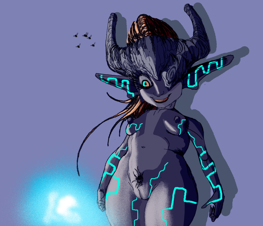 bolt-s_(artist) breasts female humanoid imp markings midna nintendo nipples pubes pussy short_stack solo the_legend_of_zelda twili twilight_princess video_games