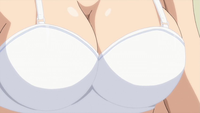 10s 1girl animated animated_gif areolae bounce bouncing_breasts bra breasts close-up large_breasts leina nipples queen's_blade solo underwear undressing