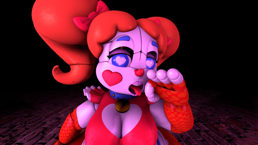 3d_(artwork) animatronic baby_(fnafsl) digital_media_(artwork) female five_nights_at_freddy's hair humanoid looking_at_viewer machine not_furry robot sister_location source_filmmaker thick_thighs tongue tongue_out video_games