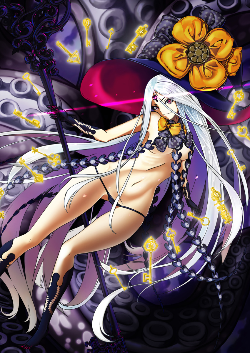 abigail_williams_(fate/grand_order) fate/grand_order pantsu tagme tentacles topless weapon witch