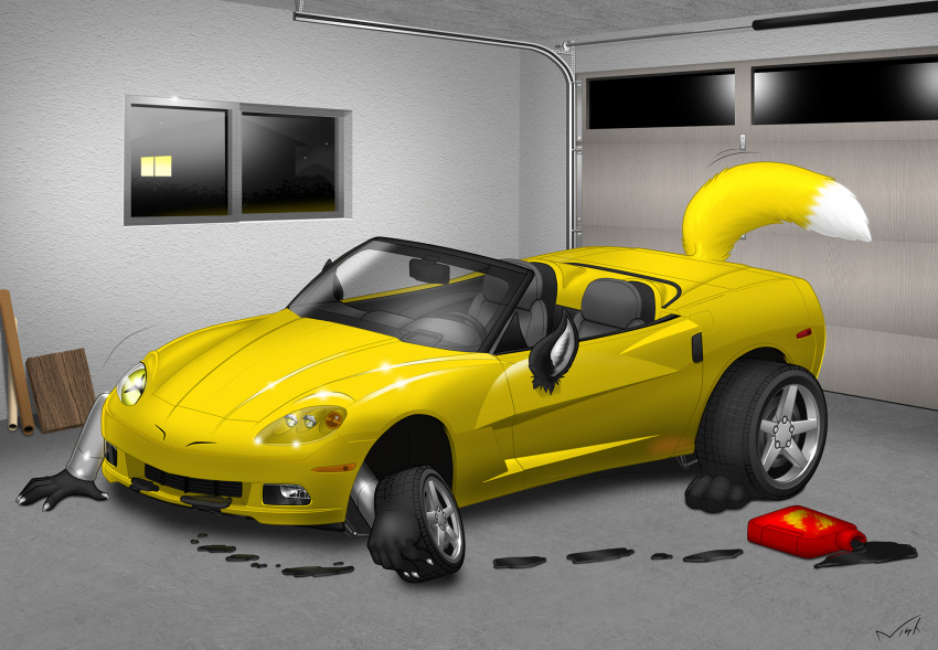 3d_background canine car fox garage inside mammal motor_oil nisharu oil solo transformation vehicle what