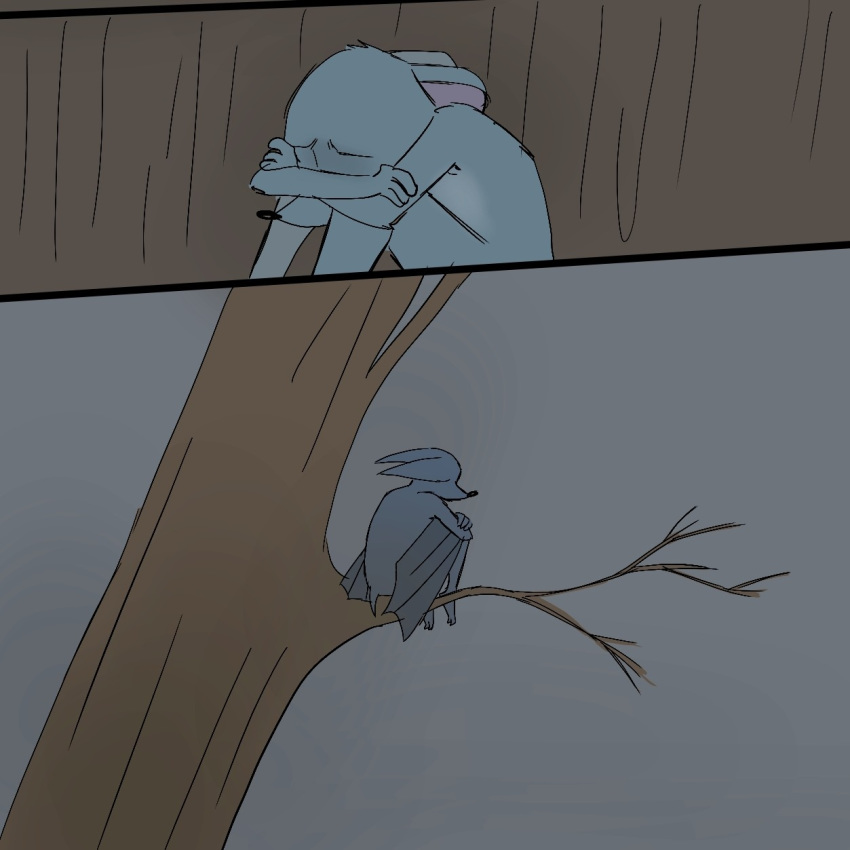 anthro bat comic invalid_tag lary_(yinller) mammal montimer_(yinller) mouse rodent tree yinller