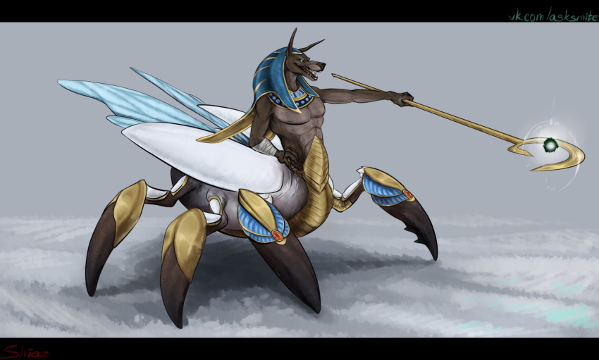 6_legs anthro anubis arthropod canine deity egyptian hybrid insect jackal mammal multi_leg multi_limb shiaz smite