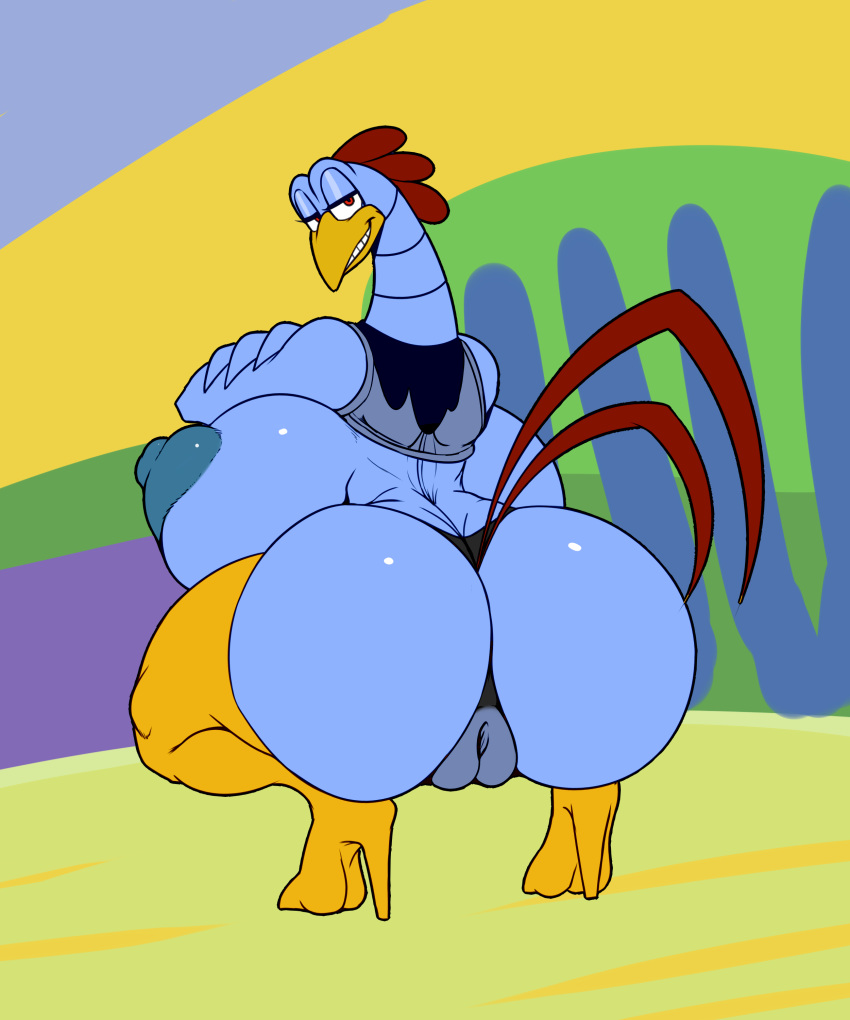 avian ber00 big_breasts big_butt bird breasts butt camel_toe chicken clothing crossgender female footwear high_heels machine pussy robot scratch_(character) shoes solo sonic_(series)