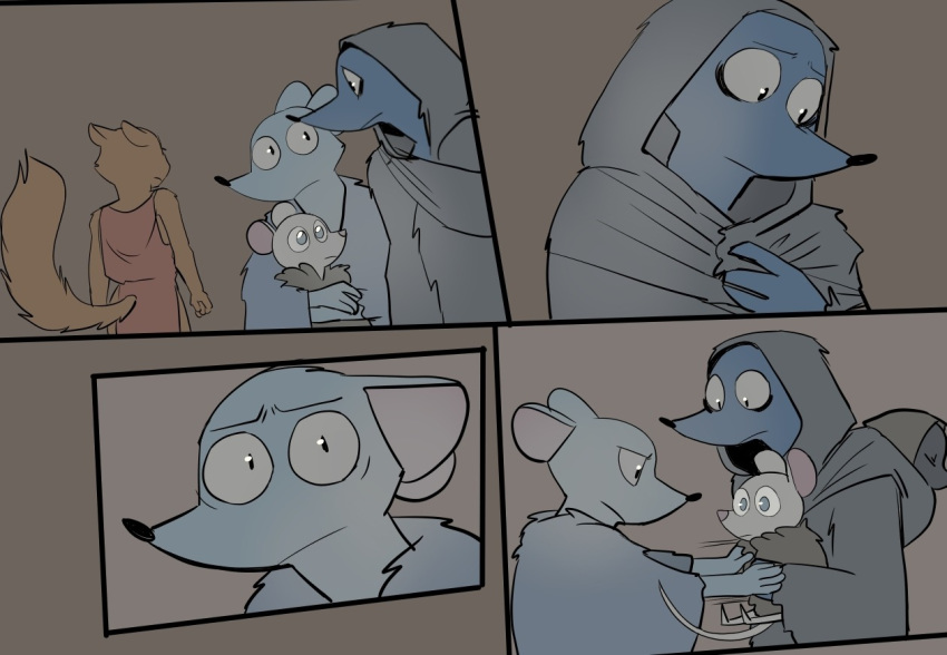 anthro bat building comic debbie_(yinller) dialogue female fur house lary_(yinller) male mammal montimer_(yinller) mouse richie_(yinller) rodent ronnie_(yinller) squirrel yinller