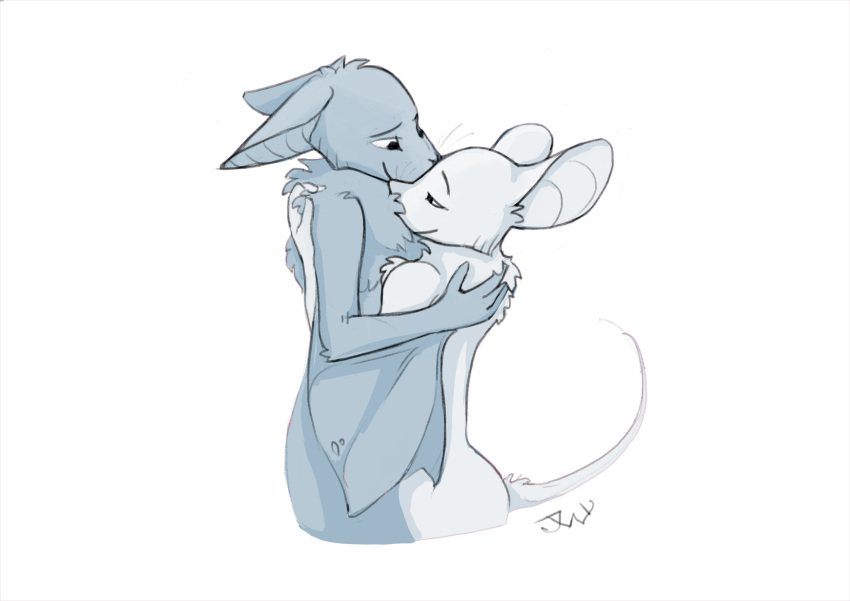 &lt;3 2019 anthro caring chiropteran couple_(disambiguation) cuddling fur gay_couple hug lary_(yinller) love male male/male mammal monochrome_colors montimer_(yinller) mouse rodent simple_background sketch tender the_angel_in_the_forest twymouse white_background yinller