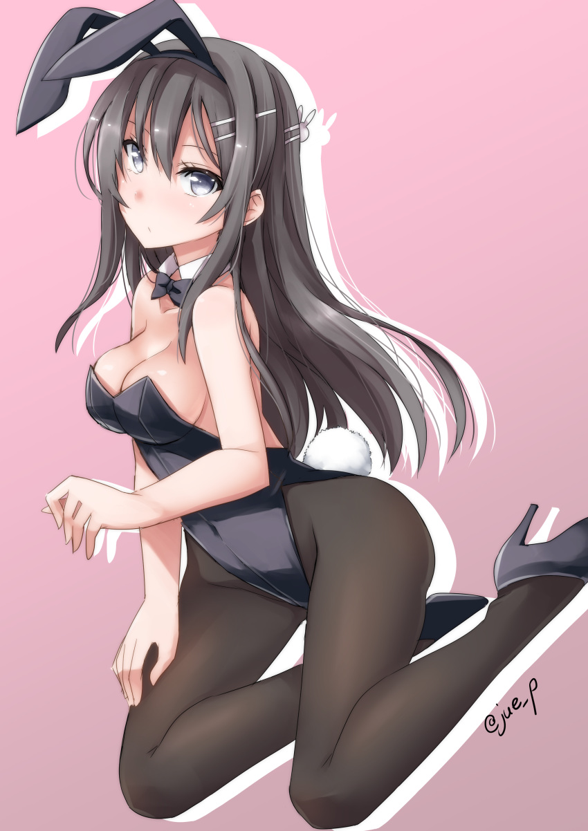 animal_ears heels leotard sakurajima_mai seishun_buta_yarou_series yuuki_eishi