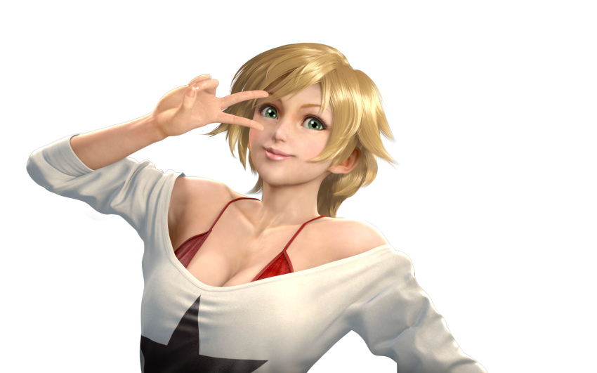 1girl alice_garnet_nakata blonde_hair breasts cleavage highres king_of_fighters snk tagme