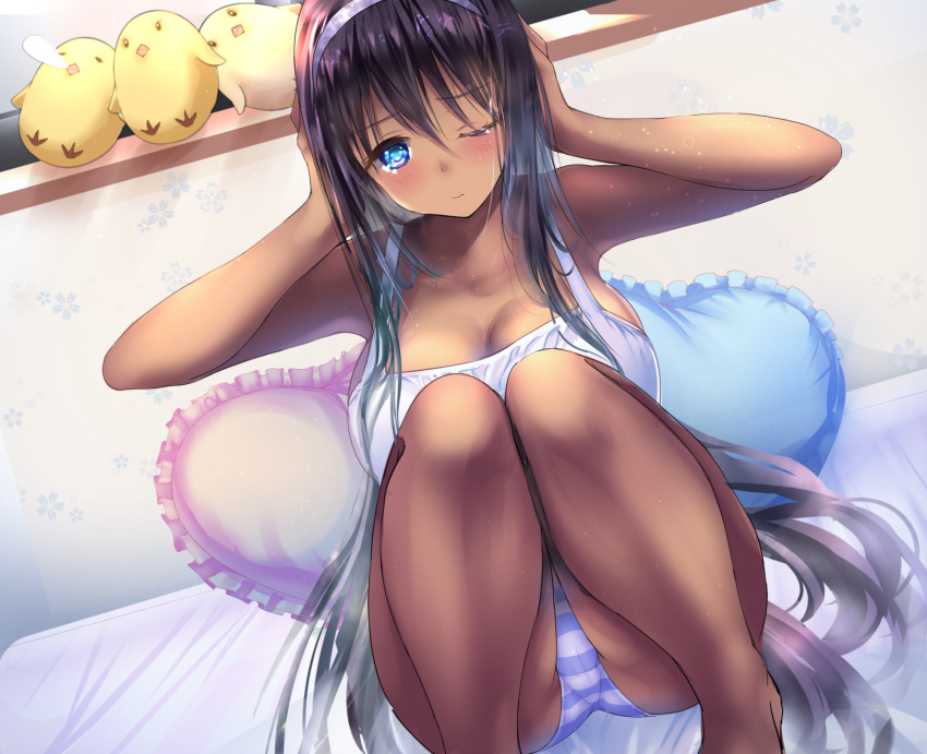 cameltoe cleavage dress korosuke pantsu shimapan summer_dress